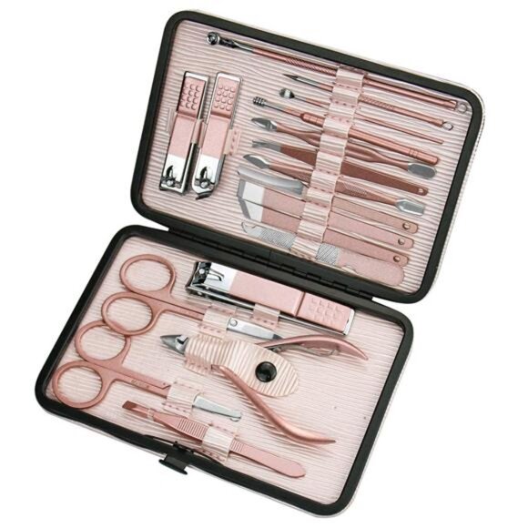Manicure Set 18 in 1 Professional Pedicure Set Nail scissors Grooming Kit - Picture 2 of 7